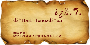 Ölbei Tonuzóba névjegykártya